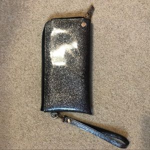Charcoal Sparkles Wristlet